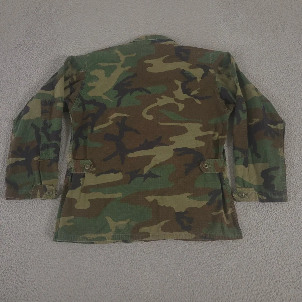 VINTAGE American Apparel Jacket Mens Medium Green Woodland Camo Ripstop 80s 90s